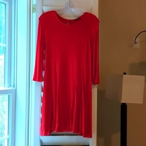 Soprano size XS red dress. Light and airy. Comfortable rayon spandex blend.